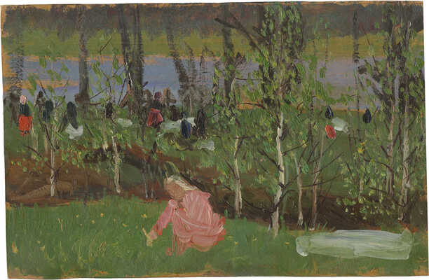 Шурпин Фёдор Саввич. Этюд к картине «Радуница. Память народная»